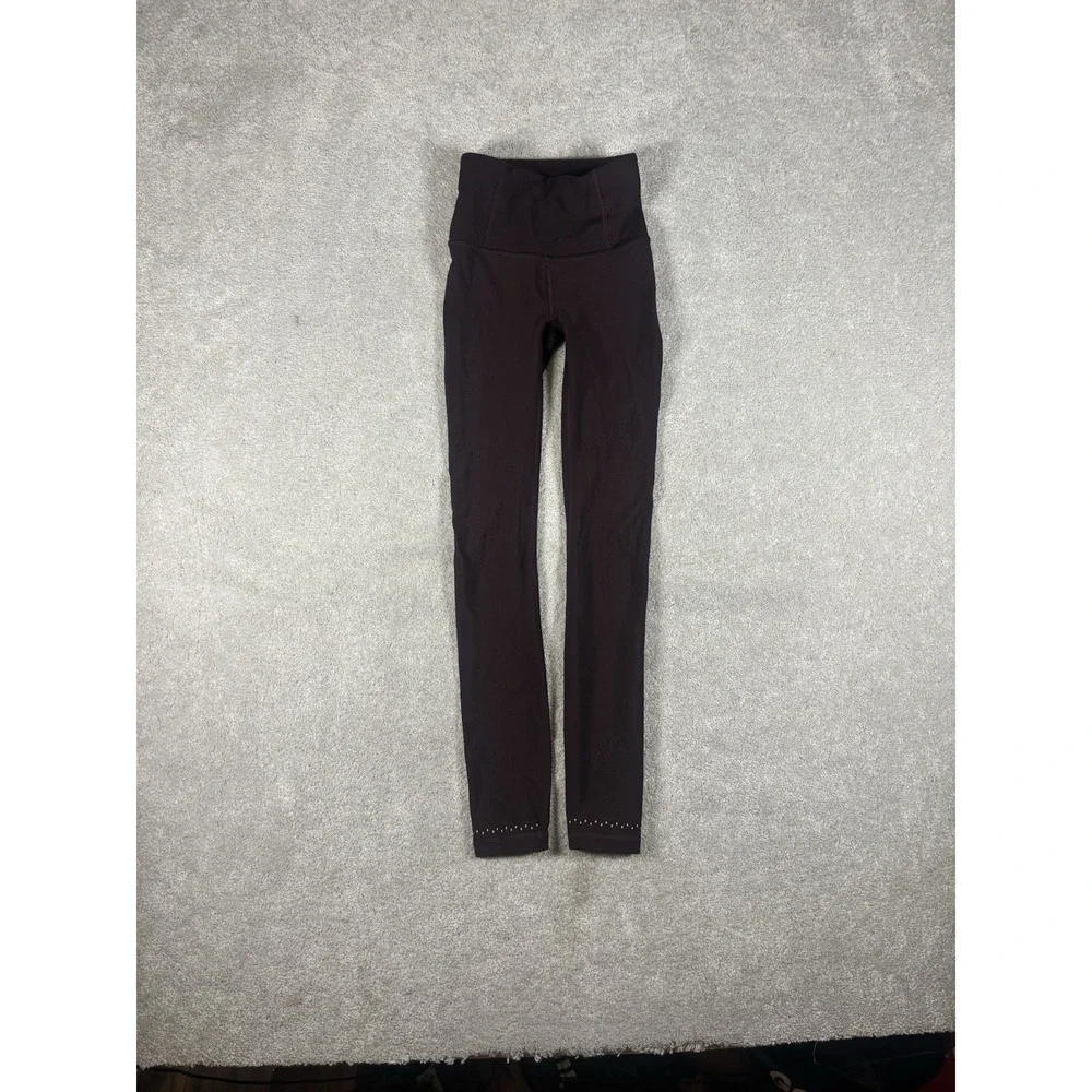 Lululemon Women's In Focus Run‎ Tight Sense Knit LW5CU9S burgundy 2
